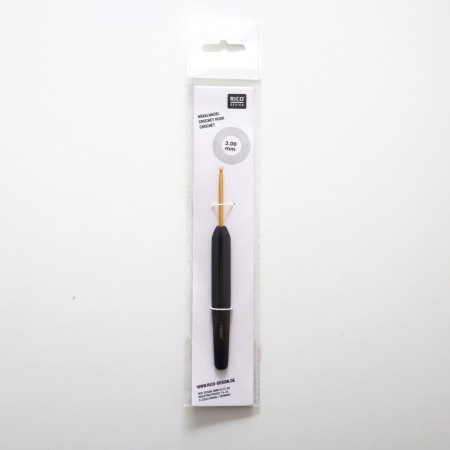 Crochet ergonomique 3,00 mm en aluminium Rico Design